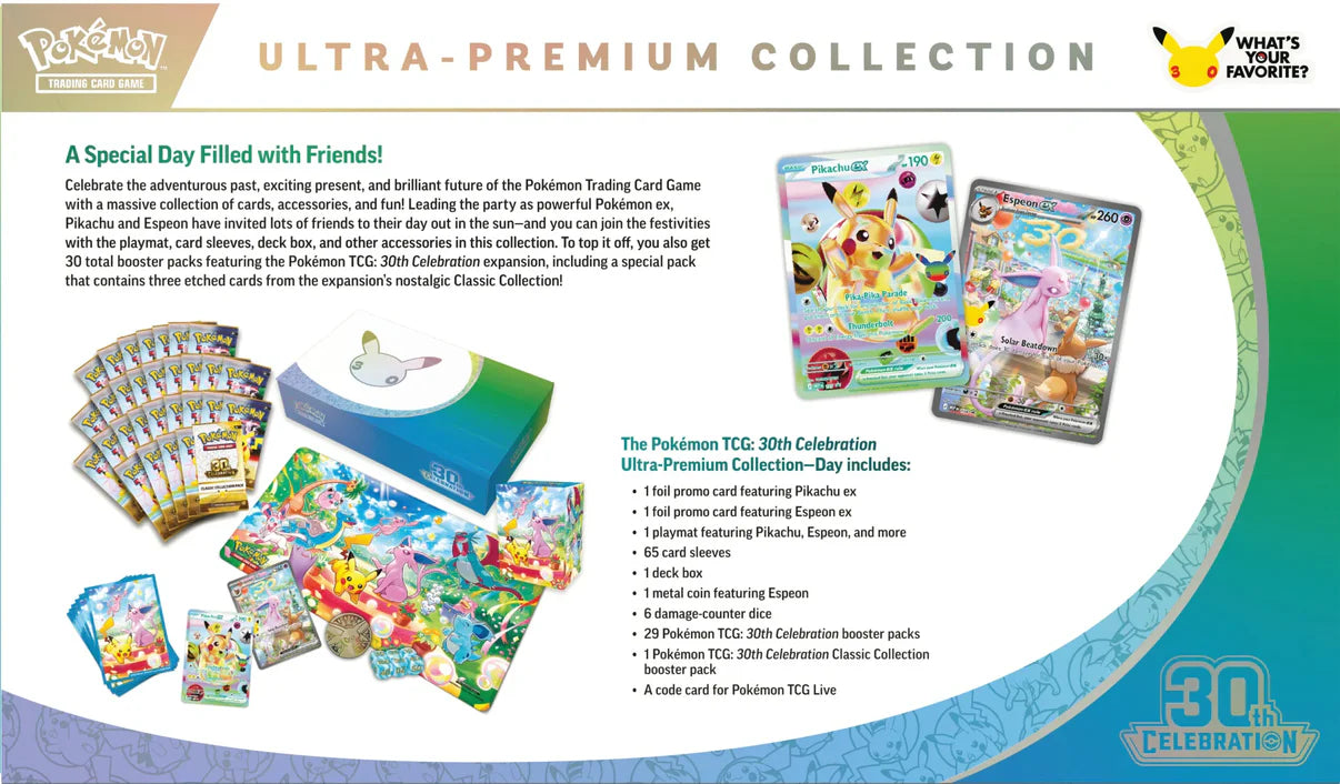 Pokemon 30th Anniversary *Day* Ultra Premium Collection Box